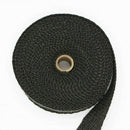 1.5" x 16.5FT Exhaust Header Fiberglass Heat Wrap Tape w/ 4 Steel Ties - Black