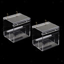2Pcs Pet Bird Feeder Food Water Feeding Box Parrot Dispenser Cage Perch