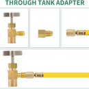 R134A Quick Coupler Connector Adapter, Freon Charging Refrigerant Kit ,Tap