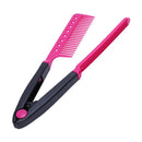 Salon hair hairdresser DIY hair design hair straight folding type V comb ro
