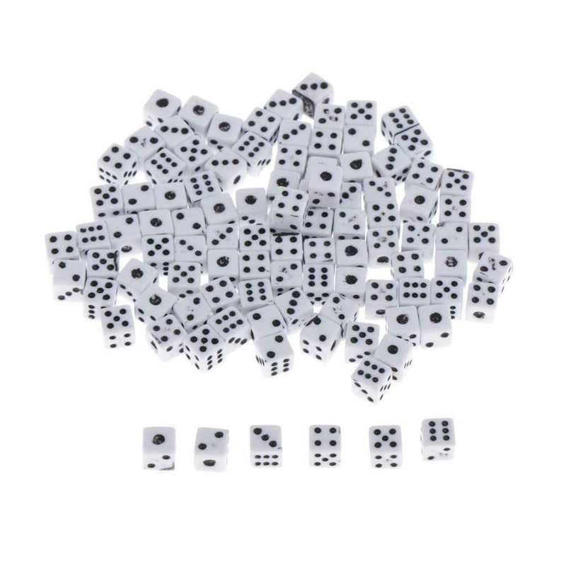 100pcs 6 Sided Dice 5mm For Dungeons And Dragons Party Table Games