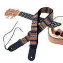 Adjustable 75-130Cm Ukulele Guitar Strap Cotton Leather Sling Belt Buckle W X8X4