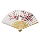 Hand Held Silk Folding Fans with Bamboo Frame, Cherry Blossom and Butterfli N1J7