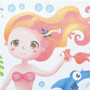 Lovely Mermaid and fishes Wall Stickers For Girls Bedroom Window Wall Decals 3C