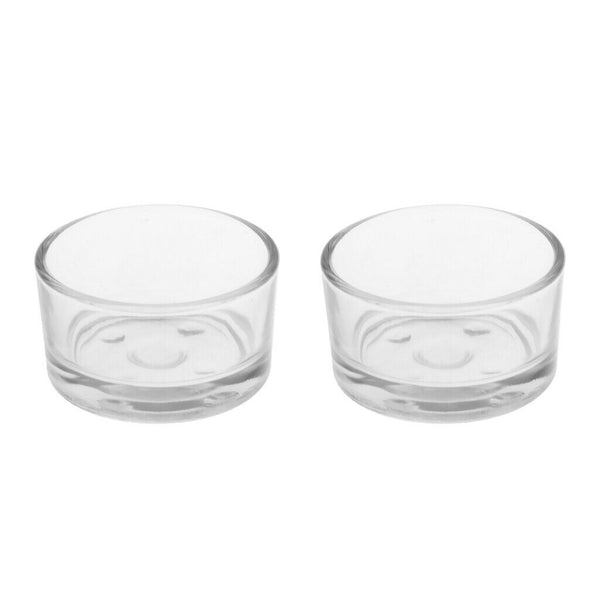 2 Pieces Transparent Reptile Feeders Water & Food Bowls, Glass Turtle Water Dish