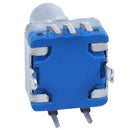20-point shaft Detents encoder and 360 degree rotary with push button Blue +I8M3