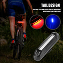 100LM Bicycle LED Rear Tail Light USB Bike Safety Lamp (Red+Blue Light)