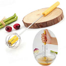 stainless steel press hand rotating whisk wire mixer egg beater stiring tool M&E