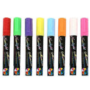 8PCS Liquid Chalk Pens Marker Reversible Neon Colours 6mm G Wipe K9Q0 Clean V5V3