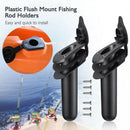 4 Pcs Embedded Fishing Boat Bracket With Cap Cover Gasket For Kayak Boat Ca