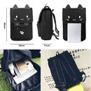 fashion Cute Cat Embroidery Canvas Student bag Cartoons Women Backpack Leis G1R7