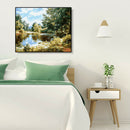 Painting By Numbers Kit DIY Lake Hand Painted Canvas Oil Art Picture Craft