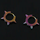 Men's women's fashion Titanium Steel Punk Rivet Ear Studs Gothic Hoop Earri X3K4