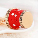 2 Pcs New Creative China Style Lucky Ingot Key Chains Classic Crystal Cornu Y4E2