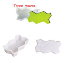 Three Waveform Garden Path Plastic Concrete Paving Brick Mold Diy Walkway C