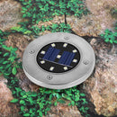 9 LED Solar Buried Lamp Under Ground Lights Outdoor Path Way Decor(Blue) A