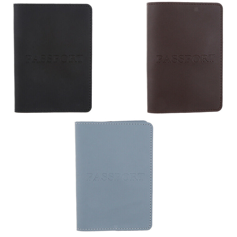 New Passport Holder Cover Wallet Case - Leather ID Organizer Card Two Slots High