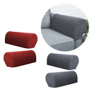 Gray & Burgundy Sofa Armrest Covers 4 Pcs Sofa Arm Protector, Stretch to Fit