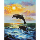 5D DIY Full Drill Diamond Painting Dolphin Cross Stitch Embroidery (440)