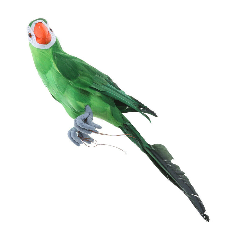 2pcs Vivid Colorful Parrot Birds Statue Garden Sculpture Home Art Ornament 45cm