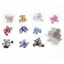 100pcs 4mm Scrapbook Eyelet Random Mixed Color Metal eyelets For DIY cloth JC&M