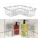 Stainless Steel Storage Organizer Corner Shower Caddy Bath Shelf With Hooks AU