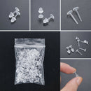 50 Pairs Women Clear Plastic Stem Rubber Anti-Allergy Ear Stud Earrings Stoppers