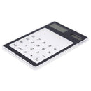 Desk Solar Transparent Touch Calculator Black 8 figures N9L5