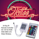 24 Key Mini IR Remote Controller DC 12V For RGB 5050 SMD LED Strips Wireless