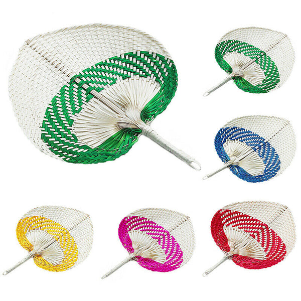DIY Hand Made Fan Peach Shaped Bamboo Mosquito Repellent Summer Cool Air FaS Bj