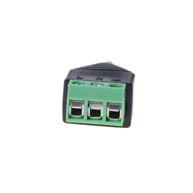 3.5mm Stereo Phone Audio Male Plug Connector Adapter to Terminal Dual Channe TO