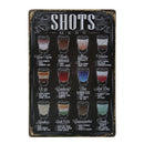 3Pcs Retro Metal Tin Signs Decorative Wine Beer Coffee Iron Sheet Wall Decor