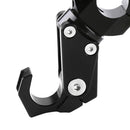 Aluminum Alloy Folding Hanger Hook Buckle For 22mm Handlebar Motorcycles Black