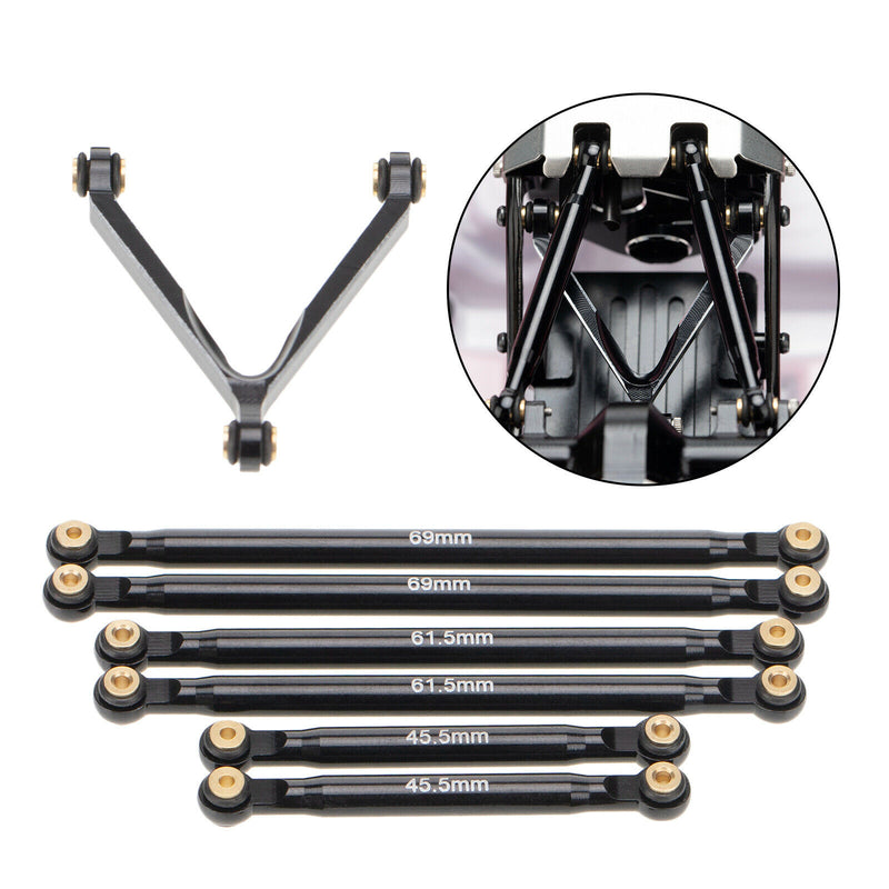 7pcs 1:24 Aluminum Link  for Axial SCX24 AXI90081 Buggy Car Replacement DIY Accs