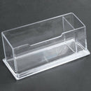 1 Pcs Clear Plastic Business Card Holder Stand Display with Pen Stand 12cm  B8L4