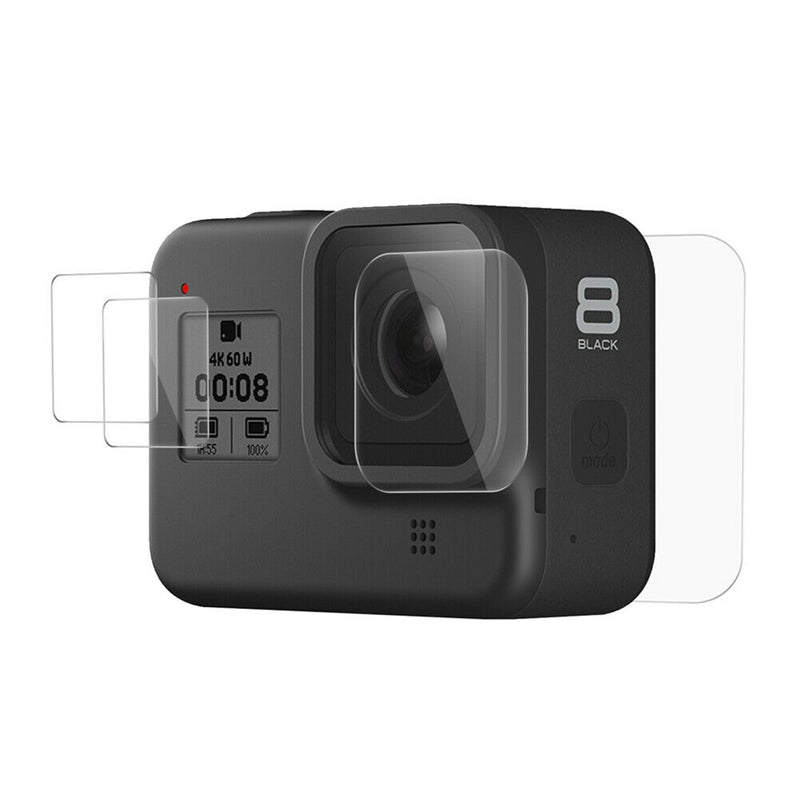 1 Set Tempered Glass Screen Lens Cover Film for Gopro Hero 8 Camera Accessories