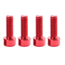 4x Lightweight Montain Bike Water Bottle Cage Holder Bolts Screws Durable Red