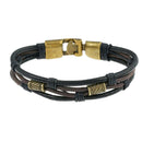Retro Cowhide Leather Weave Rope Bracelet Bangle Unisex Jewelry (Style 1) A