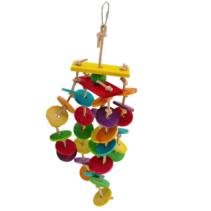 Wooden Bird Standing, Swinging and Climbing Toys for Medium Parrots and Birds