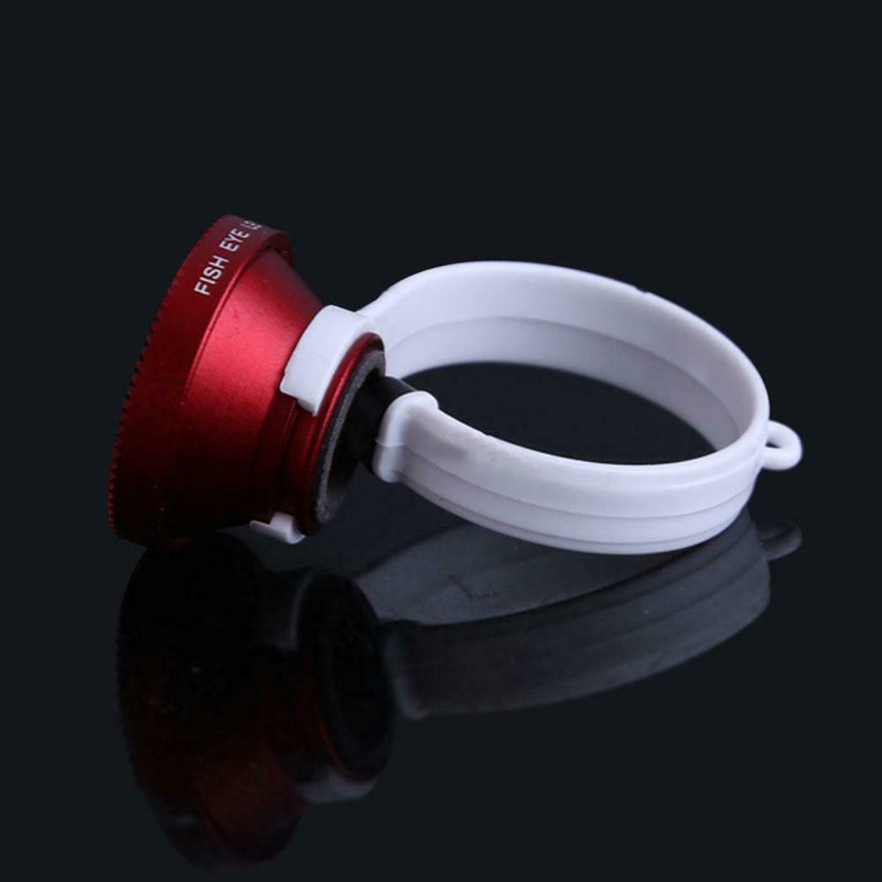 New Red Universal Clip 3In1 0.67X Fisheye Macro Wide Angle Lens for phones