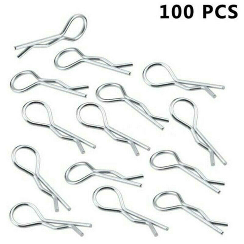100Pcs Metal Body Shell Clips Buckles For 1/16 HSP Traxxas RC Car Truck Parts/
