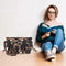 Animal Print Deer Women Messenger Bag Leather Shoulder Crossbody Bags(Brown