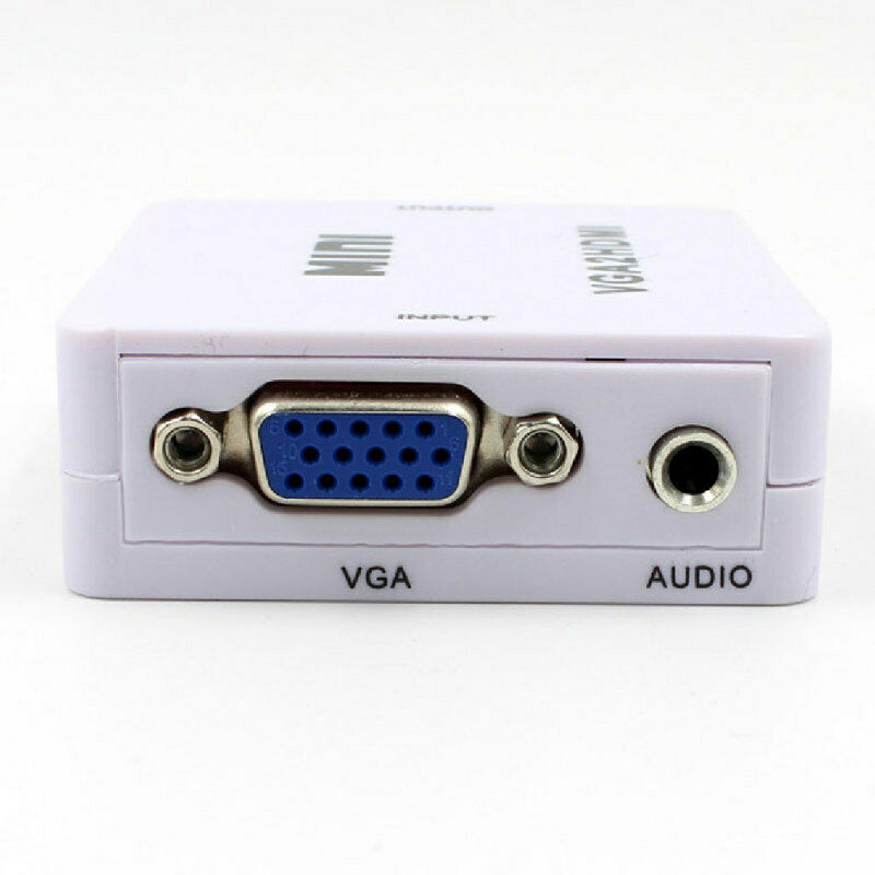 1080P Full HD HDTV Audio VGA to HDMI Video Converter Adapter Box for Laptop PC