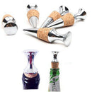 Zinc Alloy Glyptostrobus Wine Stopper Wine Cork Bottles Stopper Decor Tools BX
