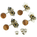 High-end 2R2L Open Ukulele Hawaii Guitar String Tuning Pegs Acacia Knob Luthier