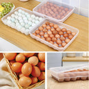 Clear 34 Grid Single-Layer Egg Box Basket Organizer Plastic Egg Food Contai S4U8