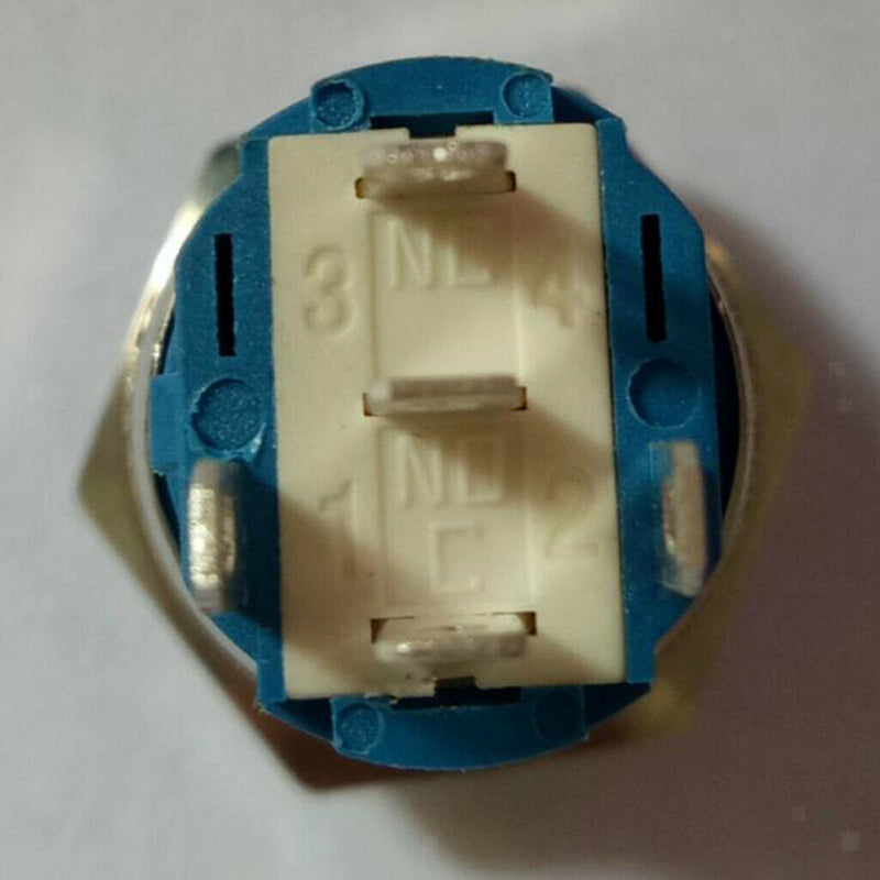 16mm Latching Push Button Switch - 220V Green LED Light - Durable Metal Switch -