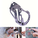 Stainless Multi Function Keychain KeyHolder Wrench Quickdraw Carabiner Guard MO