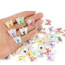 7PCS/Bag Enamel Animal Butterfly Pendant Charms Jewelry Findings DIY Necklace 3C