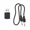 Black Bluetooth 5.0 Audio Transmitter Receiver USB Adapter for TV PC Car Speaker